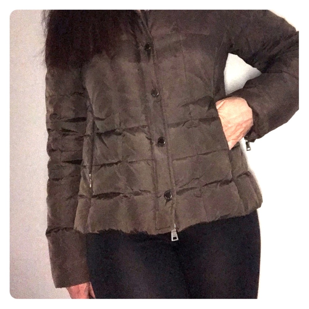 Mark New York dark brown espresso quilted jacket size S